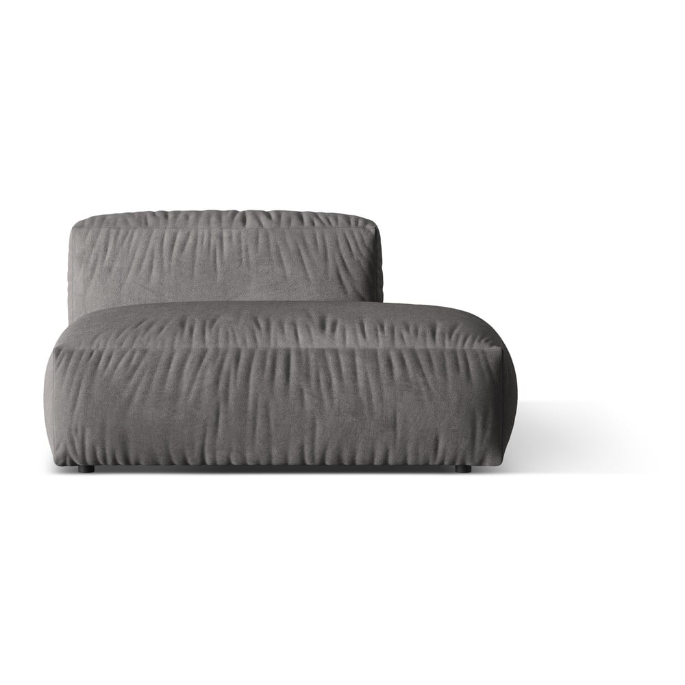 Szürke bársony kanapé modul (jobb oldali) Martina – Micadoni