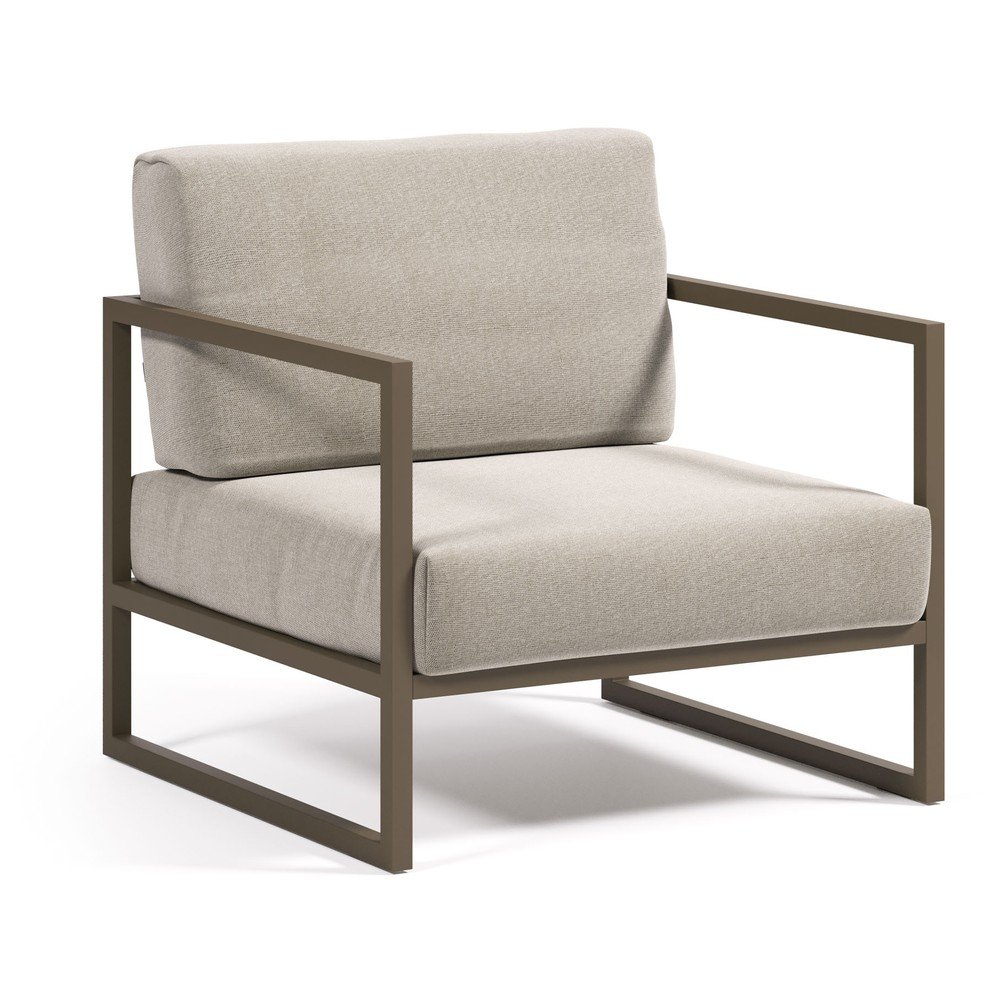 Szürke fém kerti fotel Comova – Kave Home