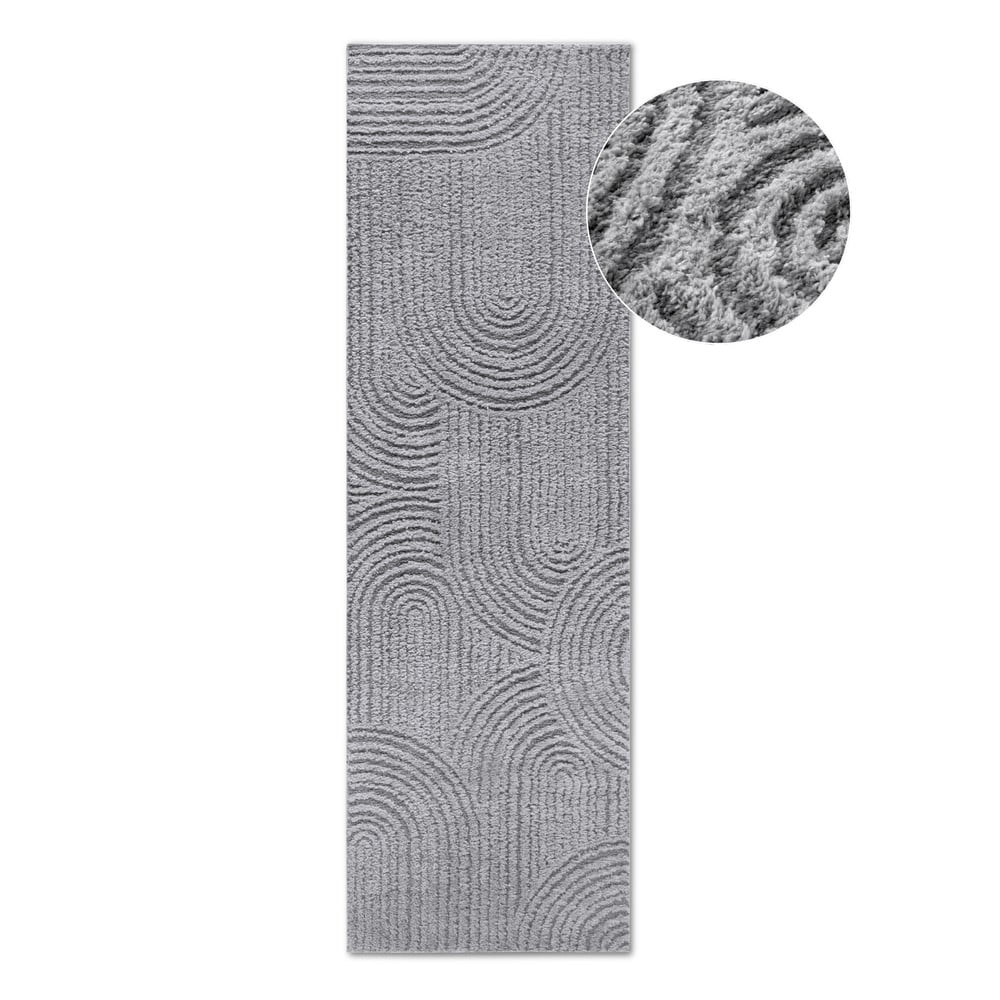 Szürke futószőnyeg 80x240 cm Chappe Light Grey – Elle Decoration