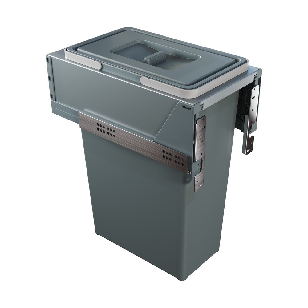 Szürke műanyag beépíthető szemetes 35 l Block 2.0 – Elletipi