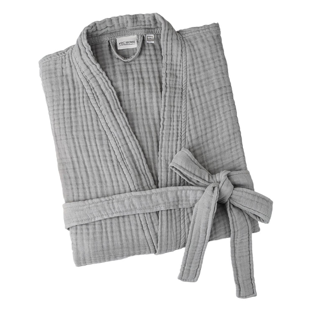 Szürke muszlin fürdőköpeny S/M Kimono – Foutastic