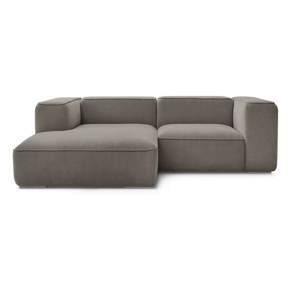 Szürkésbarna buklé sarokkanapé (bal oldali) Zephyr – Bobochic Paris