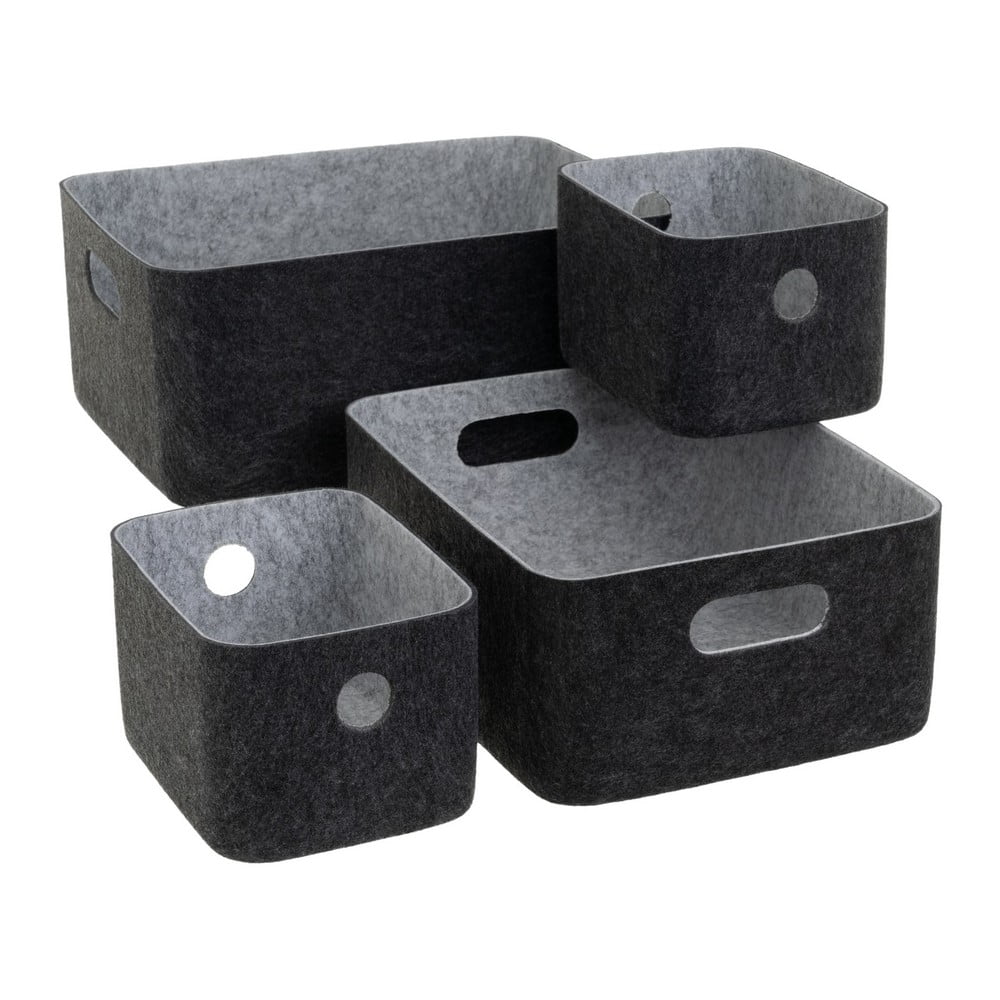 Textil tárolókosár szett 4 db-os 36x27x16 cm – Casa Selección