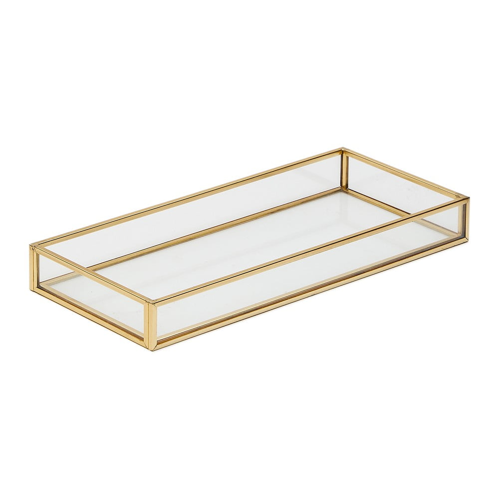 Üveg dekoratív tálca 22x10 cm Soanet – Kave Home