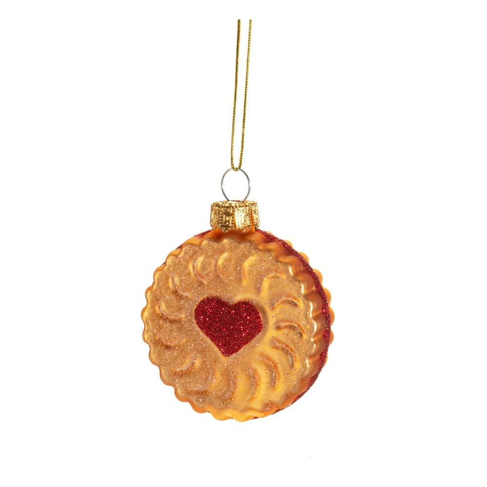 Üveg kézzel készített karácsonyfadísz ø 4 cm Jam Biscuit – Sass & Belle