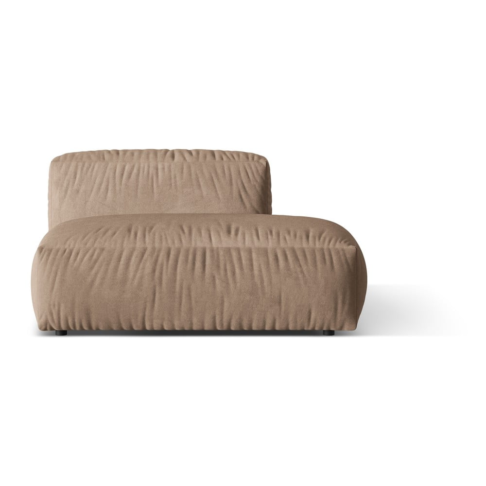 Világosbarna bársony kanapé modul (jobb oldali) Martina – Micadoni