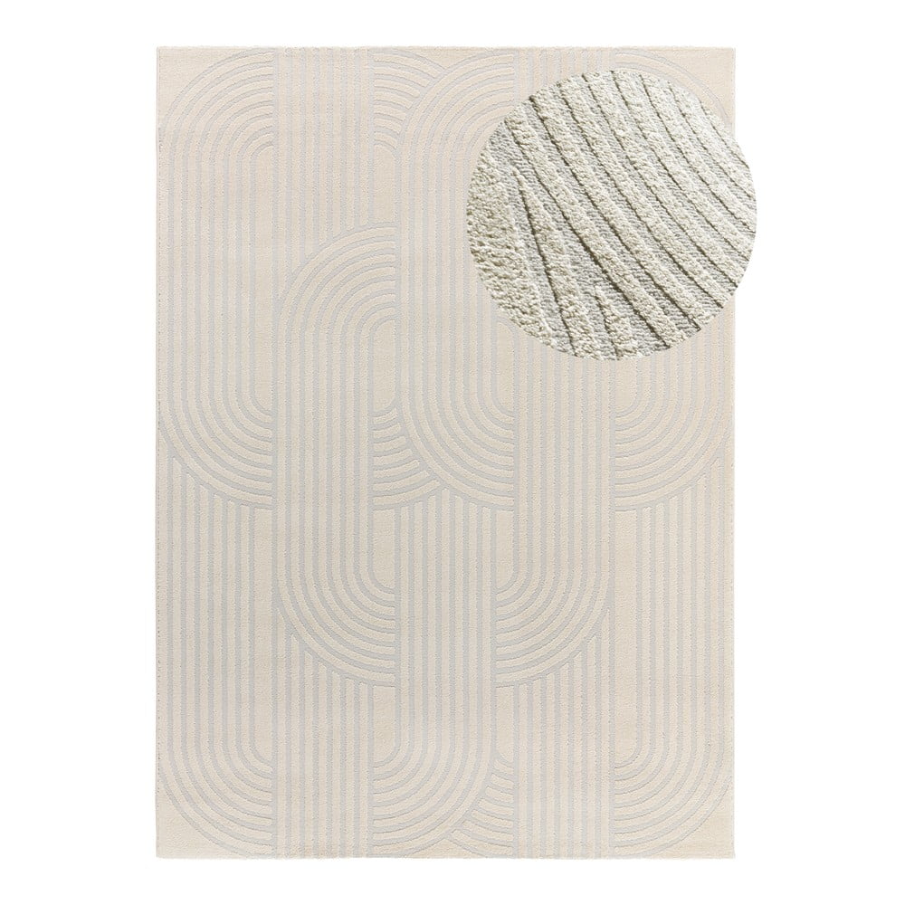 Világosszürke-elefántcsont színű szőnyeg 133x190 cm Baresa – Universal