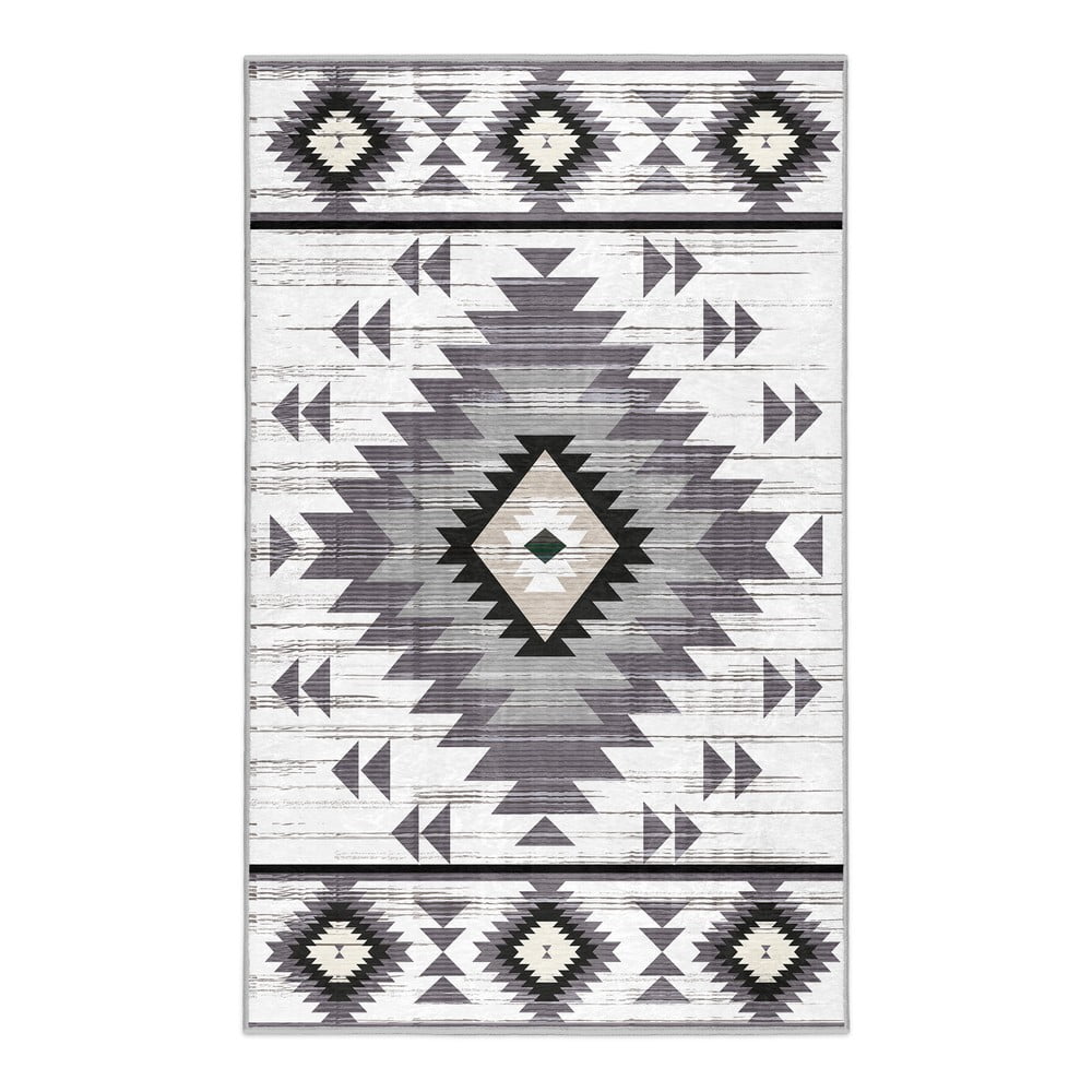Világosszürke mosható szőnyeg 160x230 cm Ethnic Geo – Mila Home