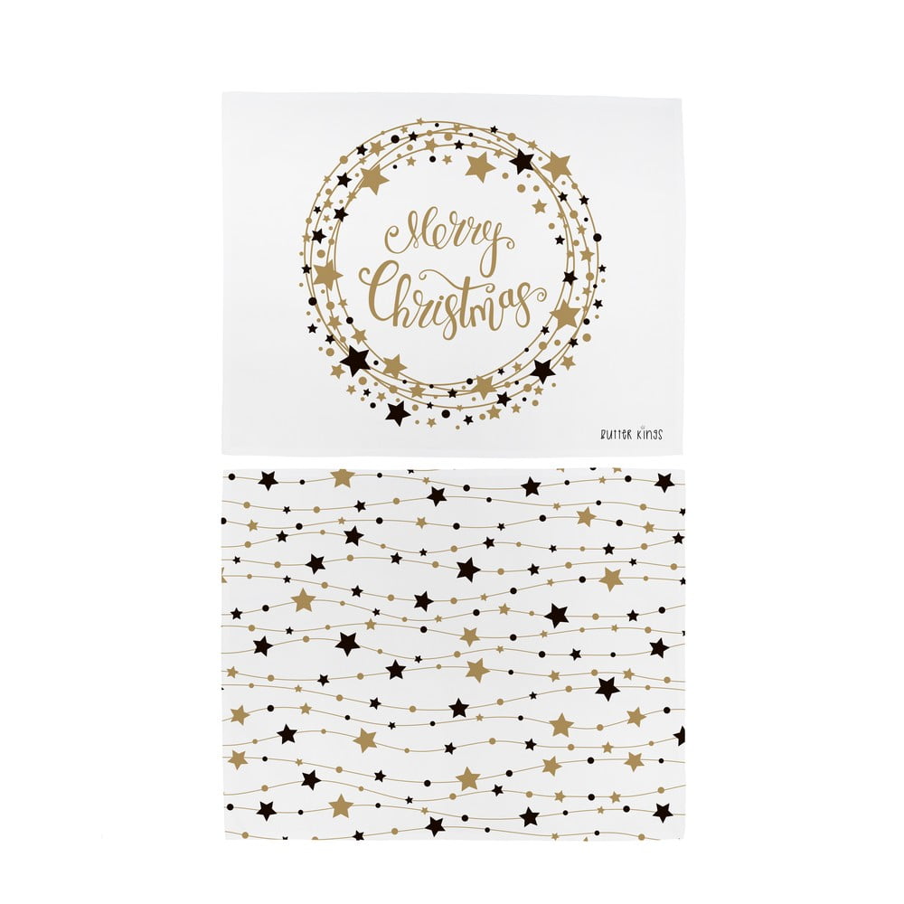 Wreath 2 db pamut tányéralátét karácsonyi mintával