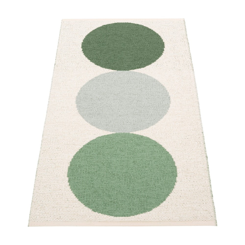 Zöld-krémszínű kültéri-beltéri szőnyeg 70x140 cm Otto Herb – Pappelina